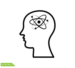 Brain icon vector logo template