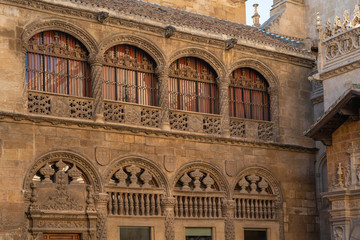 Facade of the Granada Cathedral, Andalusia, Spain.