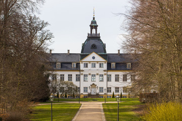 view of a facade of Charlottenlund palace, Denmark