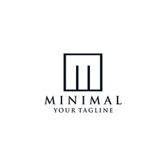 Minimal Logo Simple and Minimalist Letter M