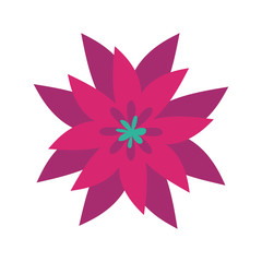 beautiful flower decoration isolated icon