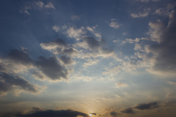 dramatic sky with clouds