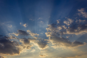 dramatic sky with clouds