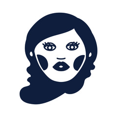 young woman head avatar character