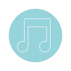 musical note icon, colorful design