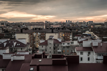 evening cityscape of Anapa