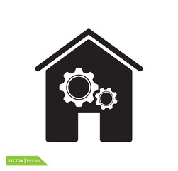 Home repair icon vector logo template