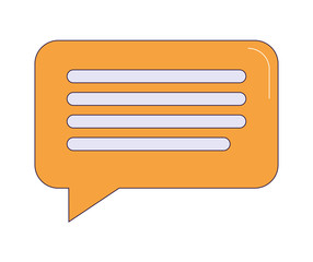 square speech bubble icon, colorful design
