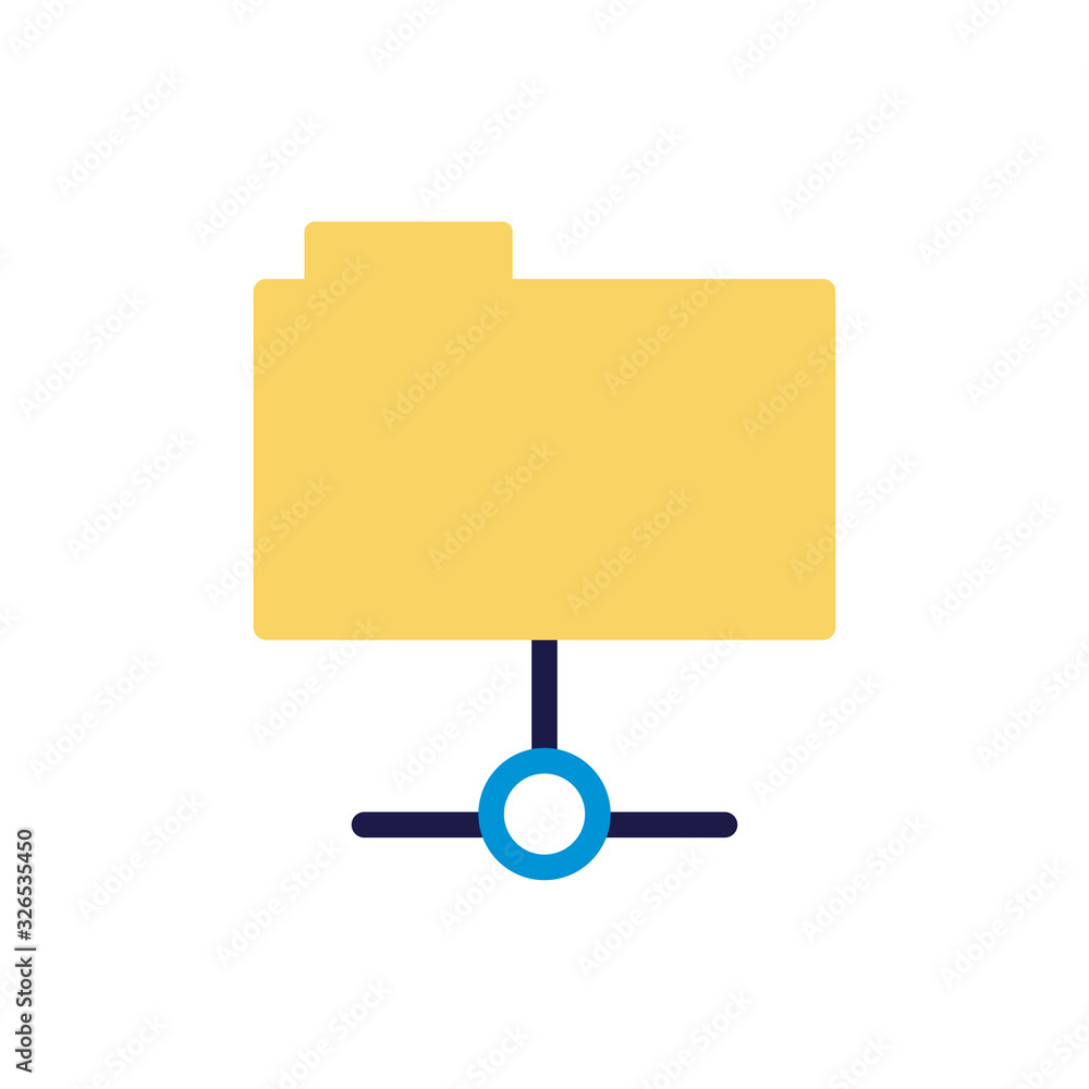 Poster folder file document lineal color style