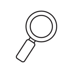 magnifying glass icon, line style