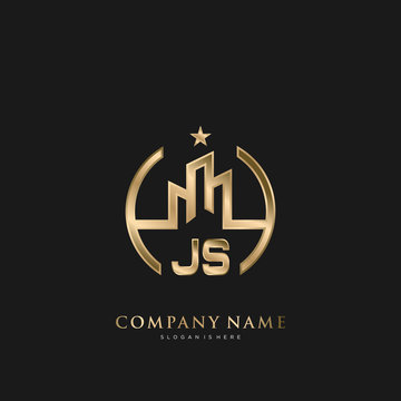 JS Initial Letter Real Estate Luxury house Logo Vector for Business, Building, Architecture