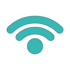 wifi signal icon, colorful design