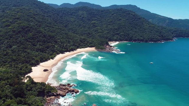 Coast view of Paraty, Rio de Janeiro, Brazil. Seaside view. Beach scene. Coast view of Paraty, Rio de Janeiro, Brazil. Seaside view. Beach scene. Coast view of Paraty. Seaside view. Beach scene.