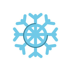 snowflake, flat style icon