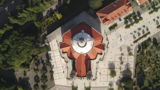 Sameiro Sanctuary drone aerial view in Braga, Portugal