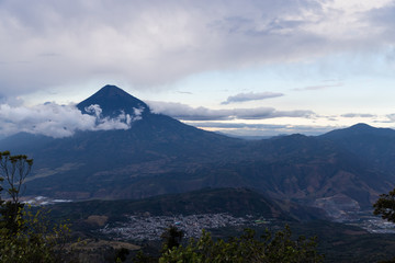 Volcan Agua with Town