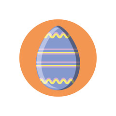 cute easter egg icon, block style design