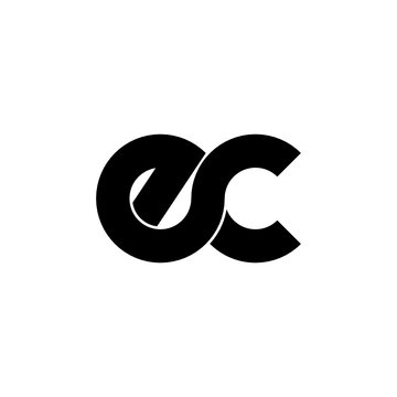 Letter EC logo icon design vector