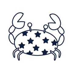 crab sea life animal icon