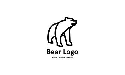The flat bear logo concept is perfect for business, technology, contractor and housing symbols, health,sport, restaurants, education