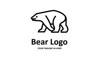 Fototapeta na wymiar The flat bear logo concept is perfect for business, technology, contractor and housing symbols, health,sport, restaurants, education