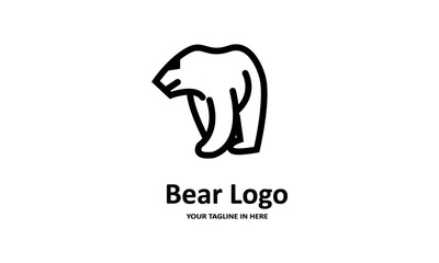 The flat bear logo concept is perfect for business, technology, contractor and housing symbols, health,sport, restaurants, education
