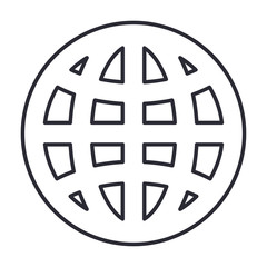 global sphere icon over white background