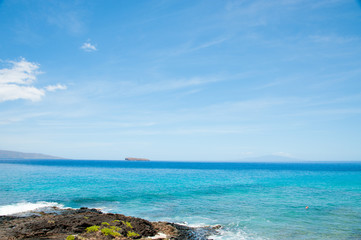 The island of Molokini, Maui, Hawai'i, 