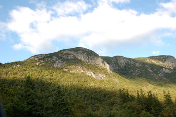 landscape with mountains and clouds