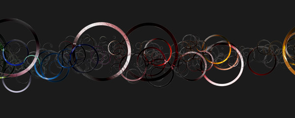 Fantastic abstract 3D glass panorama circle design illustration