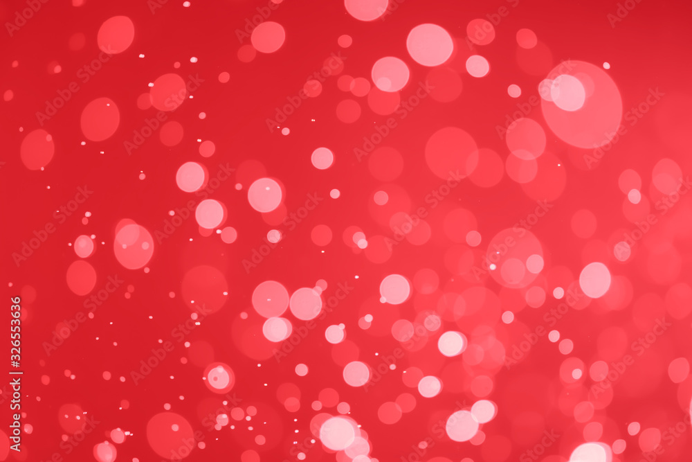 Wall mural red glitter bokeh of light.abstract blurred light