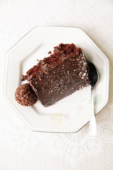 piece of chocolate cake