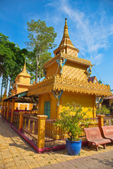 AN GIANG, VIETNAM - FEB. 8, 2016: Pagoda in Cham styled architecture. This style is typical for the...