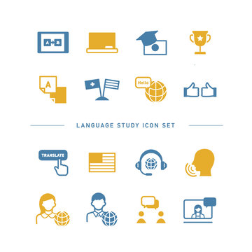 LANGUAGE STUDY ICON SET