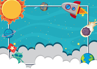 Background template design with space theme © brgfx