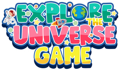 Sticker design for explore the universe game