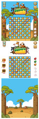 Background design for snake and ladder game with nature background