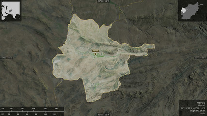 Herat, Afghanistan - composition. Satellite