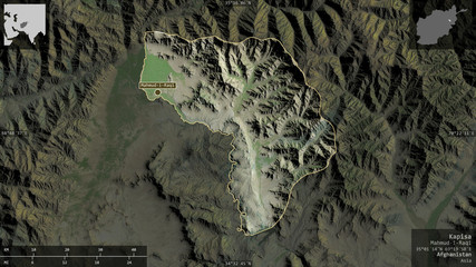 Kapisa, Afghanistan - composition. Satellite