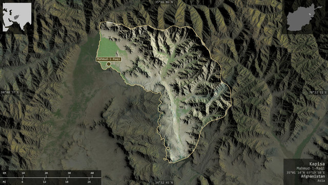 Kapisa, Afghanistan - composition. Satellite
