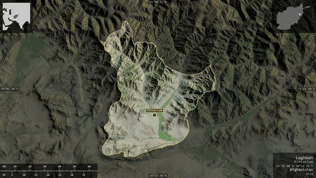 Laghman, Afghanistan - composition. Satellite