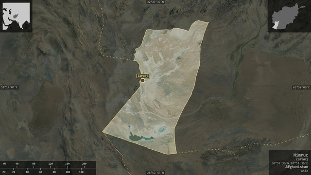 Nimruz, Afghanistan - composition. Satellite
