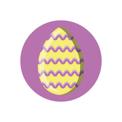 cute easter egg, block style icon