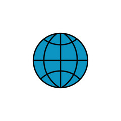 global market, line style icon