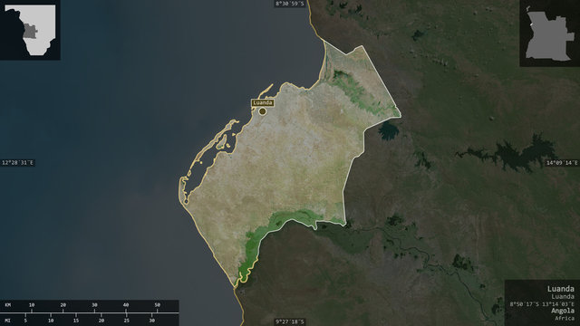 Luanda, Angola - composition. Satellite