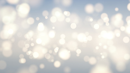Abstract golden bokeh lights with soft light background.