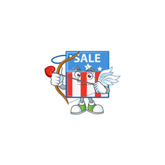 A lovely USA price tag Cupid with arrow and wings