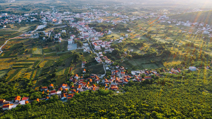 Areal view of a city