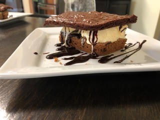 chocolate cake with cream