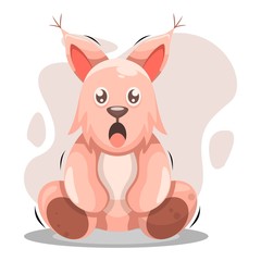 cute lynx mascot cartoon vector